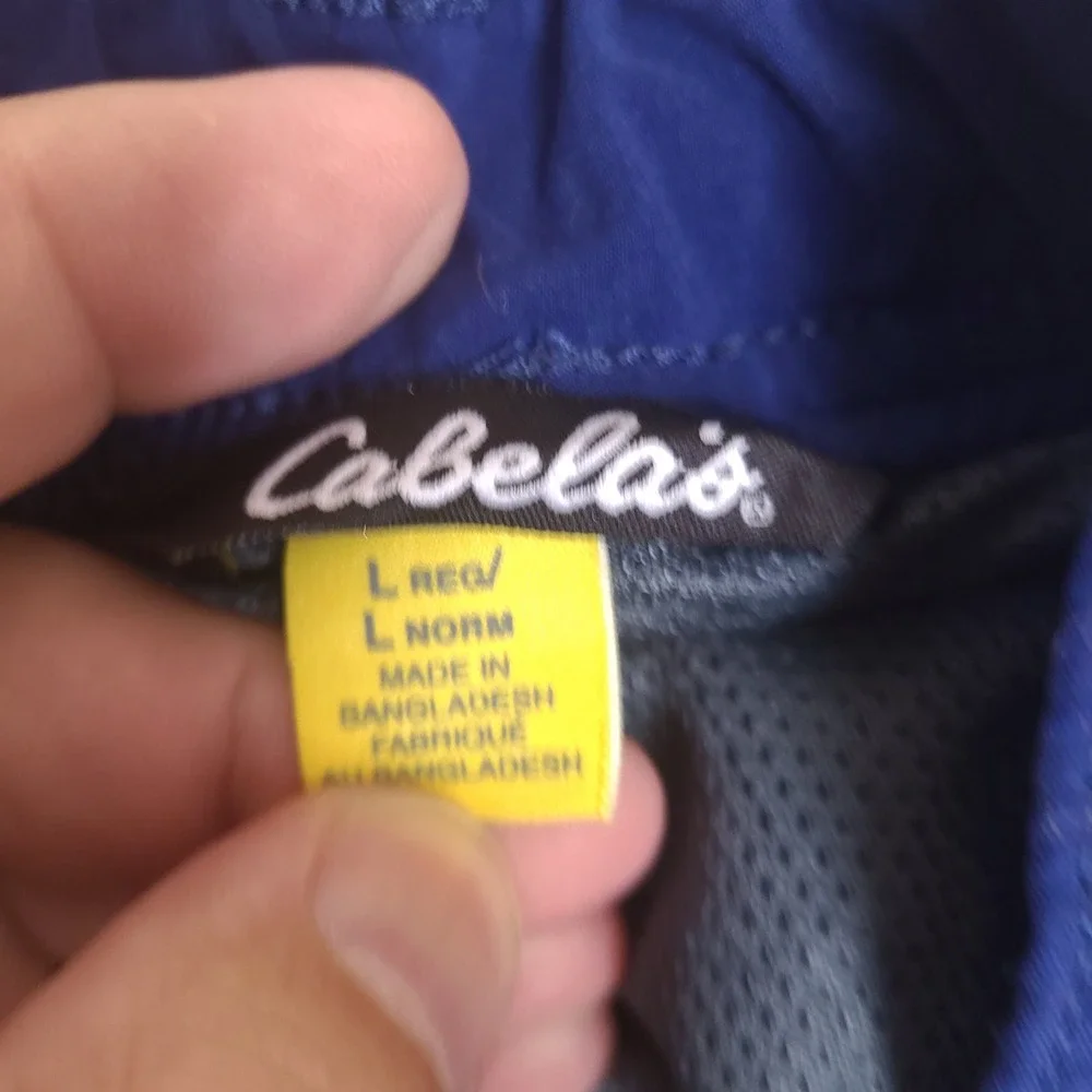 Cabela's Cargo Shorts Mens Large 36 Blue Hybrid‎ Swim Wear Lined Fishing Belted